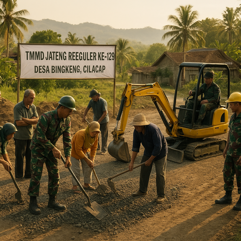 Fokus pada Desa Terpencil, TMMD Jateng Percepat Pembangunan di Cilacap