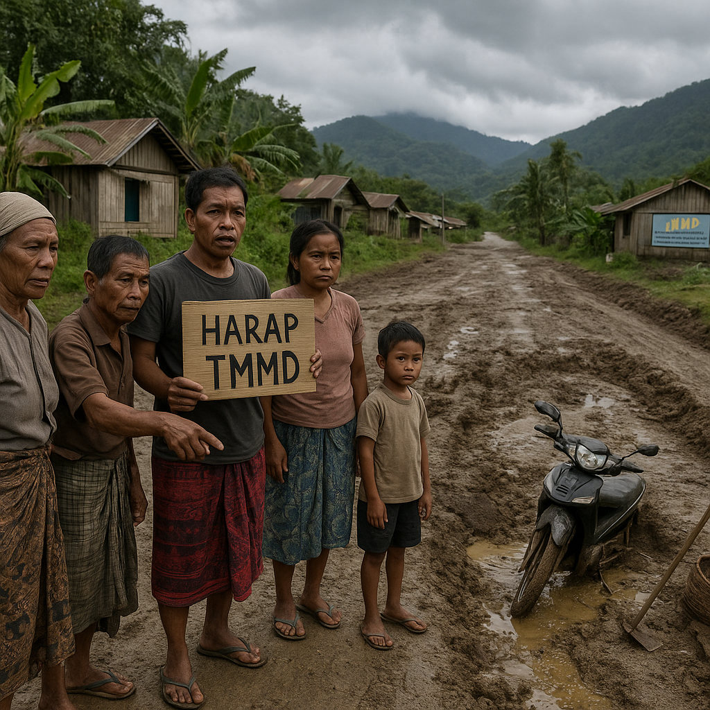 Warga Desa Terpencil di Flores Keluhkan Akses Jalan Rusak Parah, Berharap Ada Program TMMD