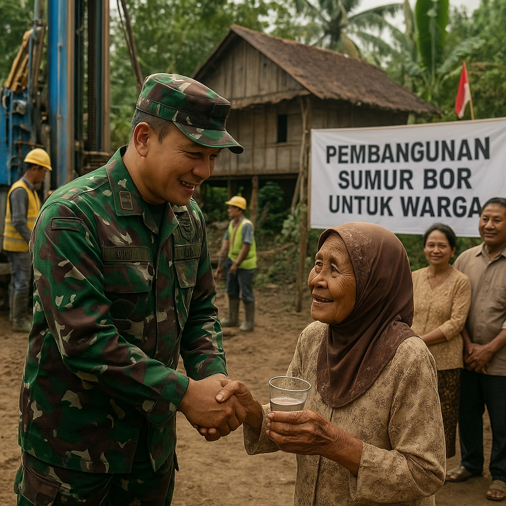 Dandim Turun Langsung Pantau Pembangunan Sumur Bor untuk Warga yang Kesulitan Air Bersih