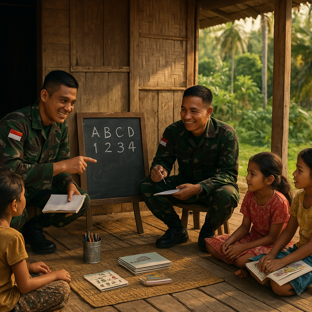 Kisah Prajurit TNI yang Jadi Guru Dadakan bagi Anak-Anak Pedalaman Sulawesi