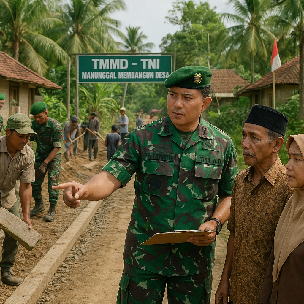 Dandim Brebes Tinjau Langsung Pelaksanaan TMMD, Pastikan Manfaat Sampai ke Warga