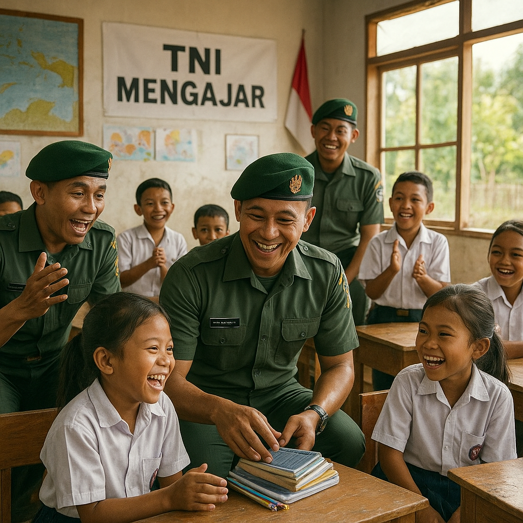 Kelas Inspirasi di SD Perbatasan, Prajurit TNI Jadi Guru Sehari