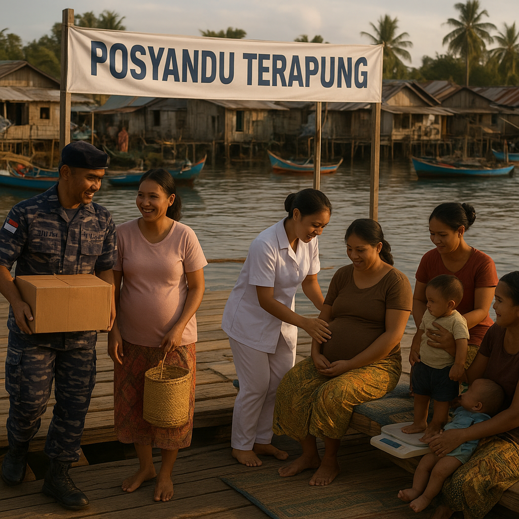 Posyandu Dibangun TNI, Ibu Hamil dan Balita di Kampung Nelayan Lebih Terawat