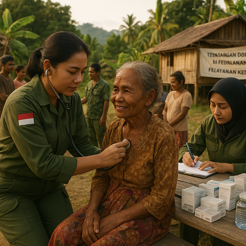 Kedatangan Dokter Satgas TNI di Pedalaman Halmahera Obatkan Rindu Warga akan Layanan Kesehatan