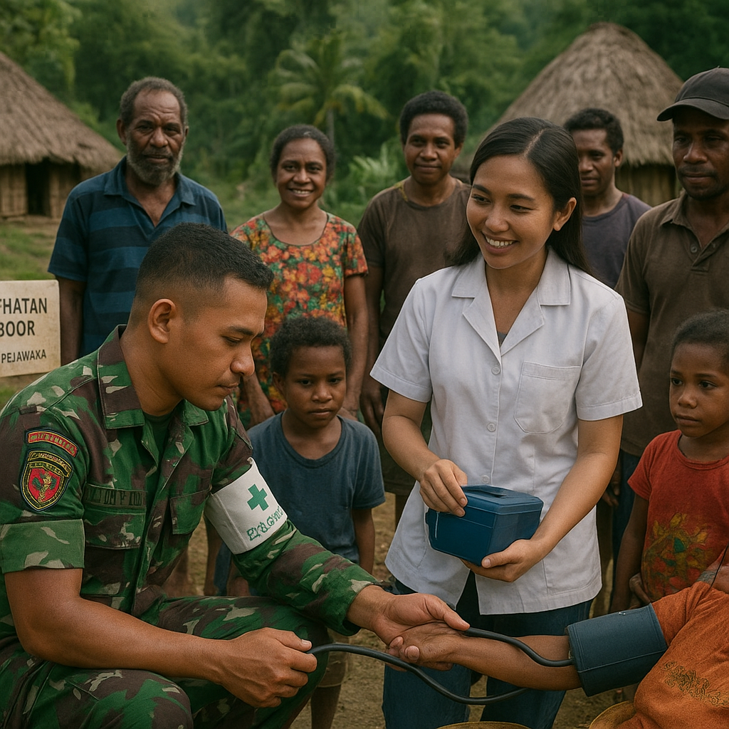 Door to Door di Nduga: Prajurit Jemput Bola Bawa Layanan Kesehatan ke Honai