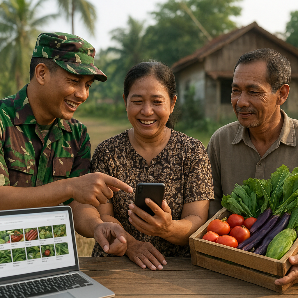 Babinsa Bantu Petani Pasarkan Hasil Kebun via Online, Harga Jadi Lebih Menguntungkan