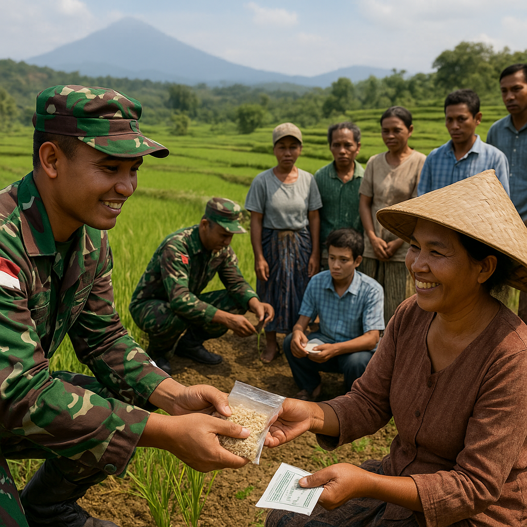 TNI Bagikan Bibit dan Pelatihan Pertanian untuk Tingkatkan Hasil Warga Desa