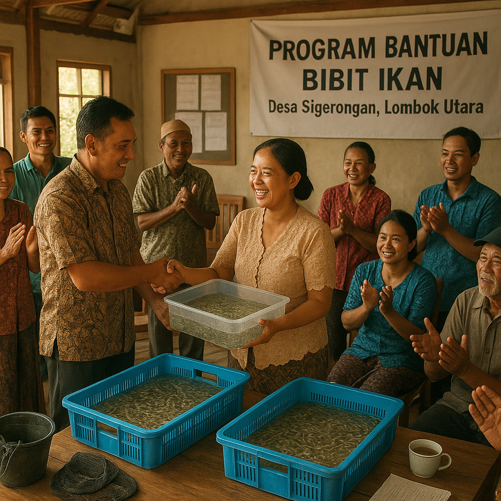 Warga Desa di Lombok Utara Tanya: Bisakah Program Bantuan Bibit Ikan Diteruskan?