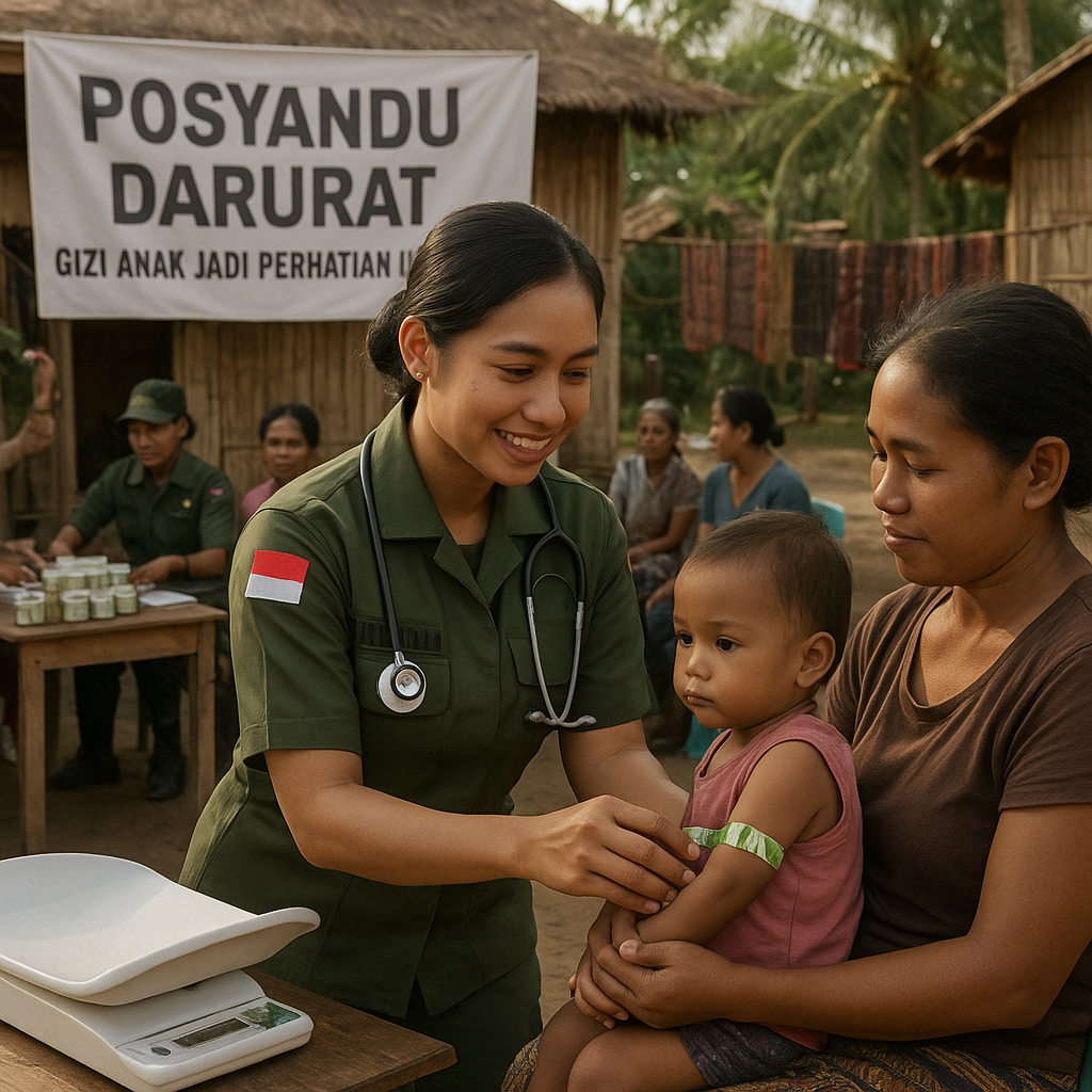 Dokter Cantik TNI Dirikan Posyandu di Desa Terpencil NTT, Gizi Anak Jadi Perhatian Utama