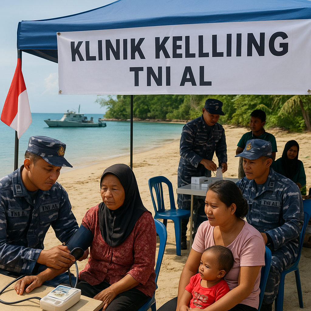 Klinik Keliling TNI AL Sediakan Pengobatan Gratis untuk Warga Pulau Terluar di Kepri