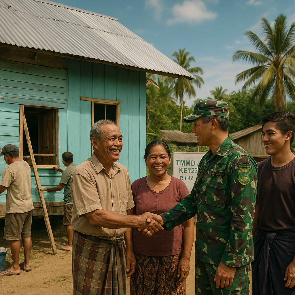 Rehab Rumah Warga Capai 80 Persen, Satgas TMMD ke-129 Kodim 1807/Sorong Selatan Hadirkan Harapan Baru di Kampung Sesor
