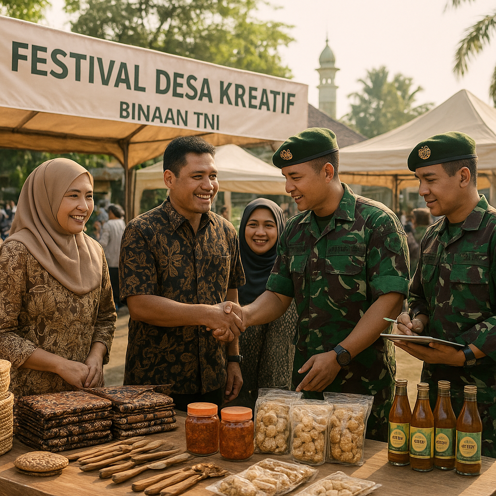 Festival Desa Kreatif di Jawa Timur Pamerkan Hasil Binaan TNI, dari Kerajinan hingga Produk Olahan