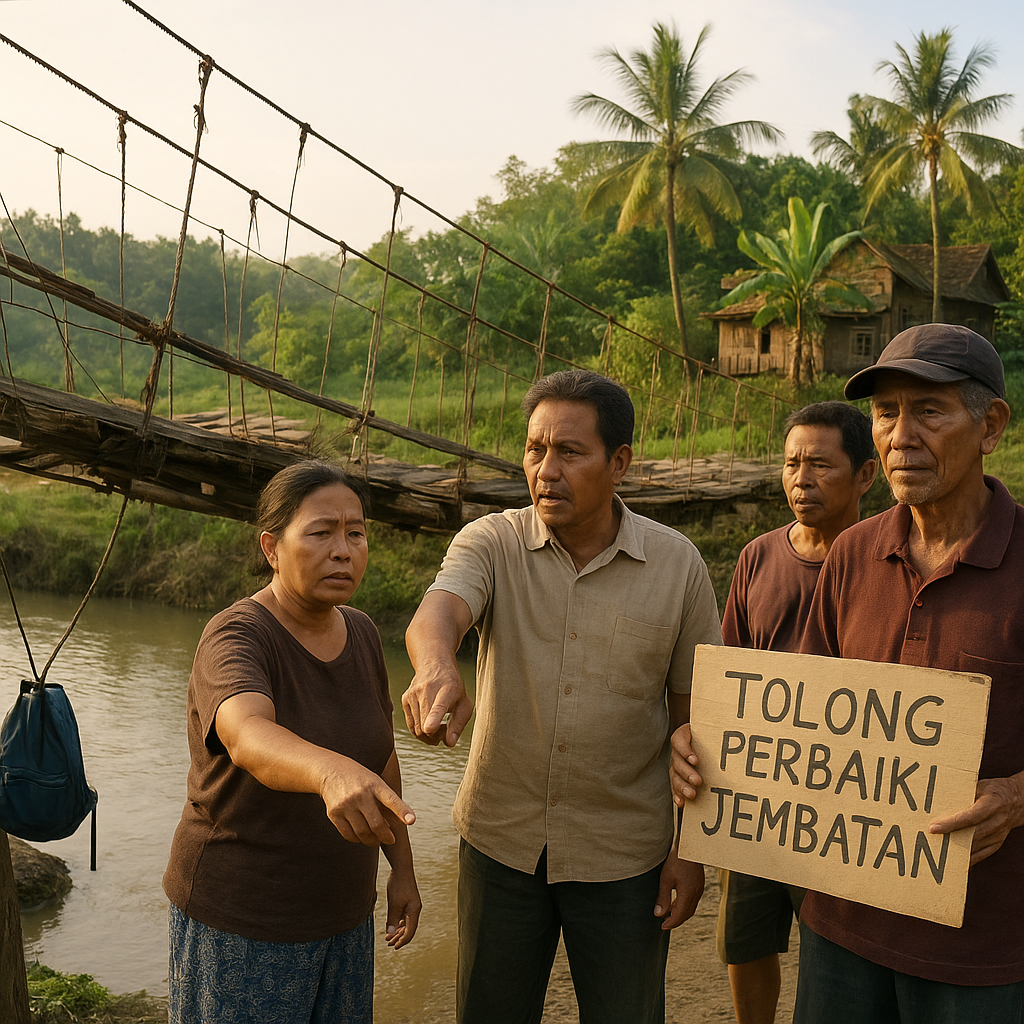 Tanya Warga: Apa Bantuan TMMD Selanjutnya Bisa Sasar Perbaikan Jembatan Gantung di Kampung Kami?