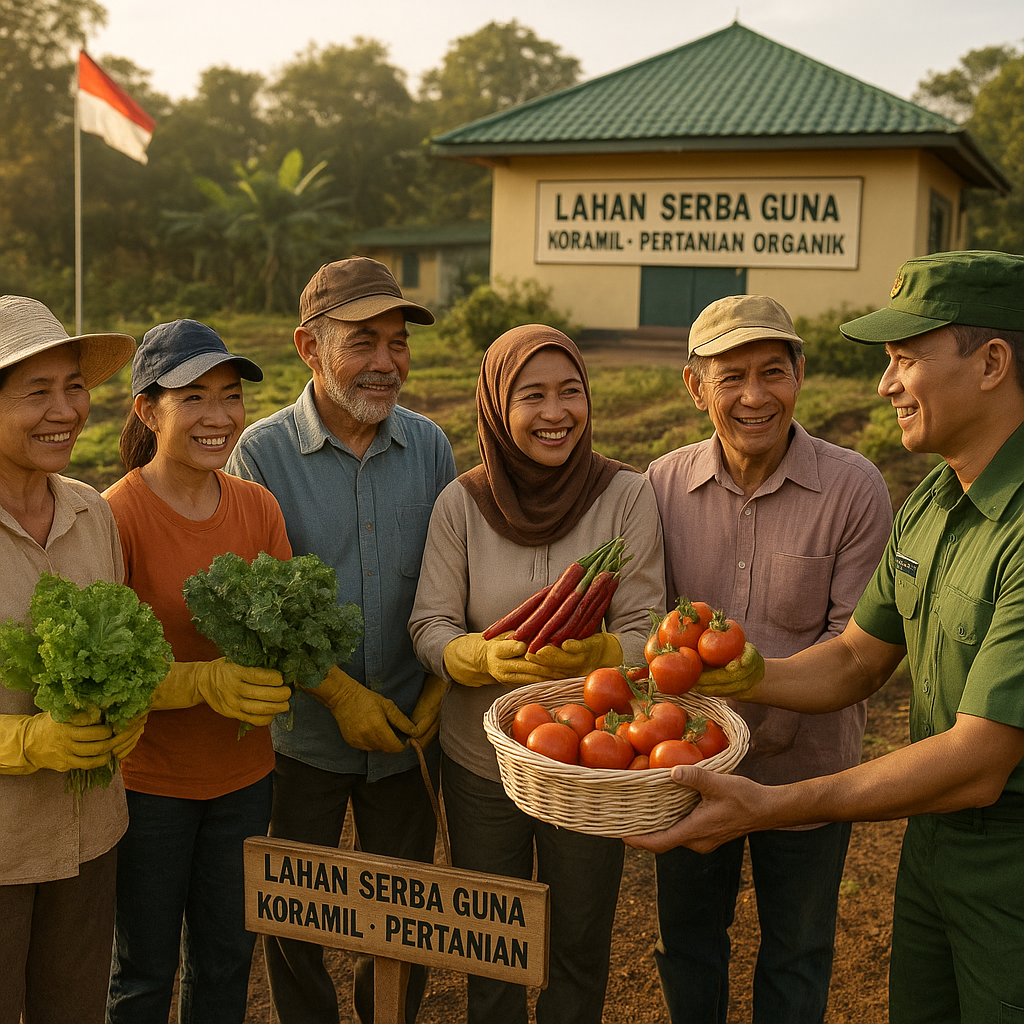 Panen Raya di Lahan Serba Guna TNI: Warga Binaan Nikmati Hasil Kebun Organik Bersama