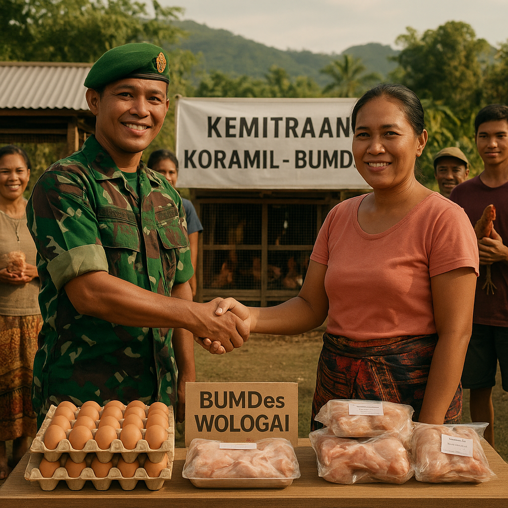Dari Kandang ke Piring: Program Kemitraan TNI-BUMDes Gairahkan Ekonomi Desa di Flores
