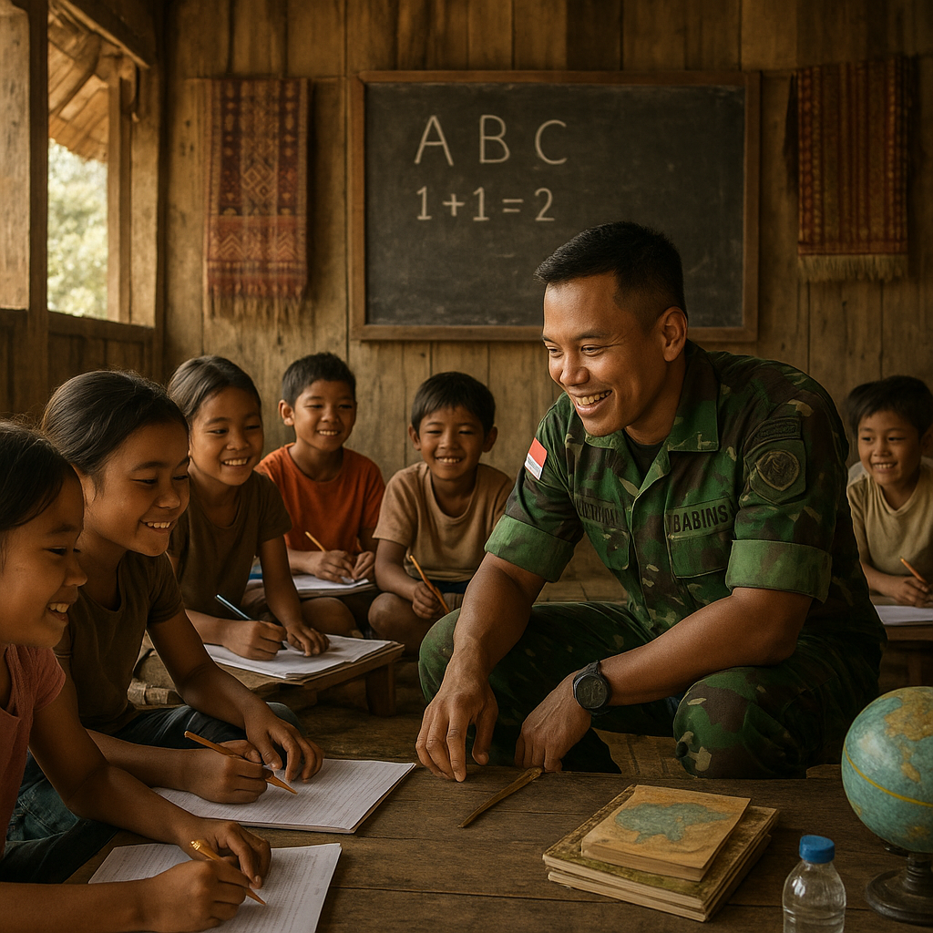 Babinsa di Sumba Jadi Guru Dadakan, Bantu Anak-anak Pelosok Belajar di Tengah Keterbatasan