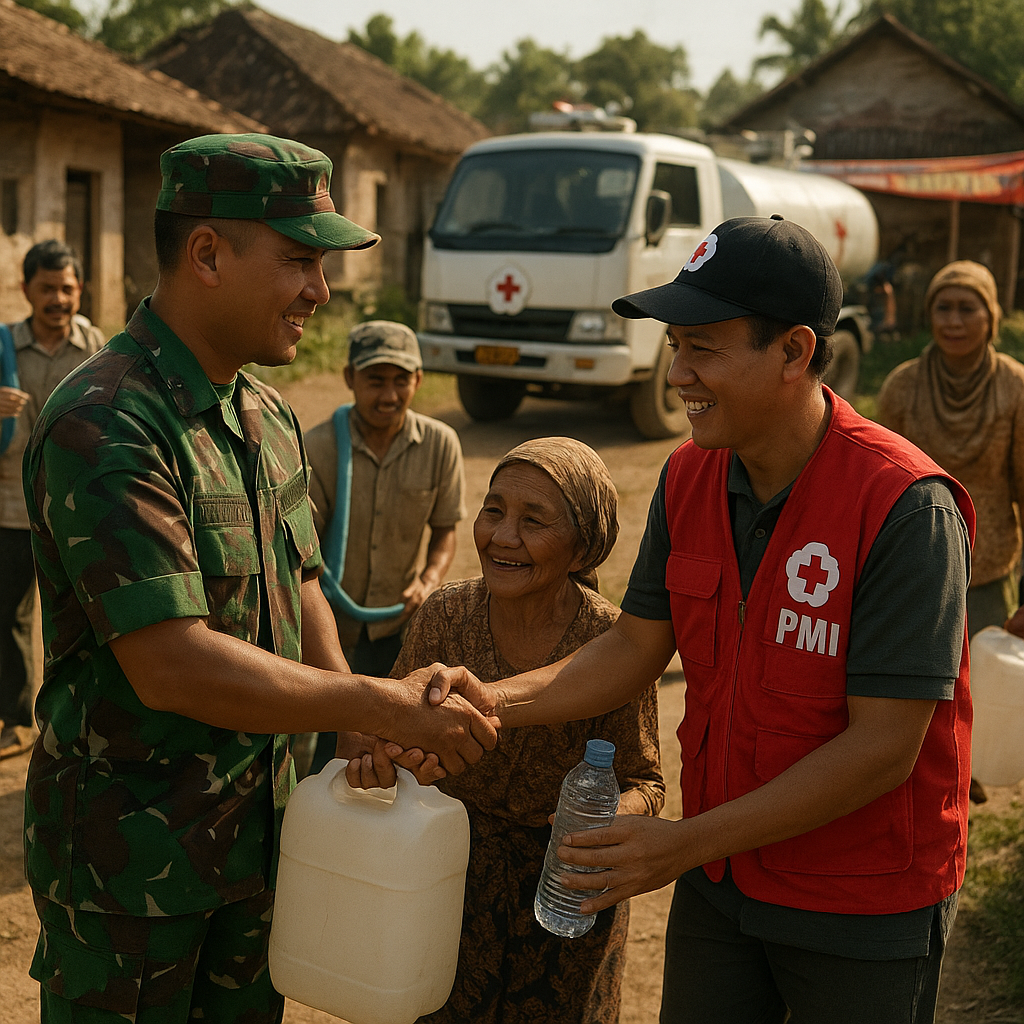 Kodim Temanggung & PMI Gercep Atasi Krisis Air di Dusun Kalimayung