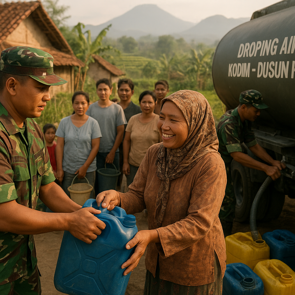 Kodim Temanggung Atasi Krisis Air di Dusun Puspan, Harapan Mengalir Lagi