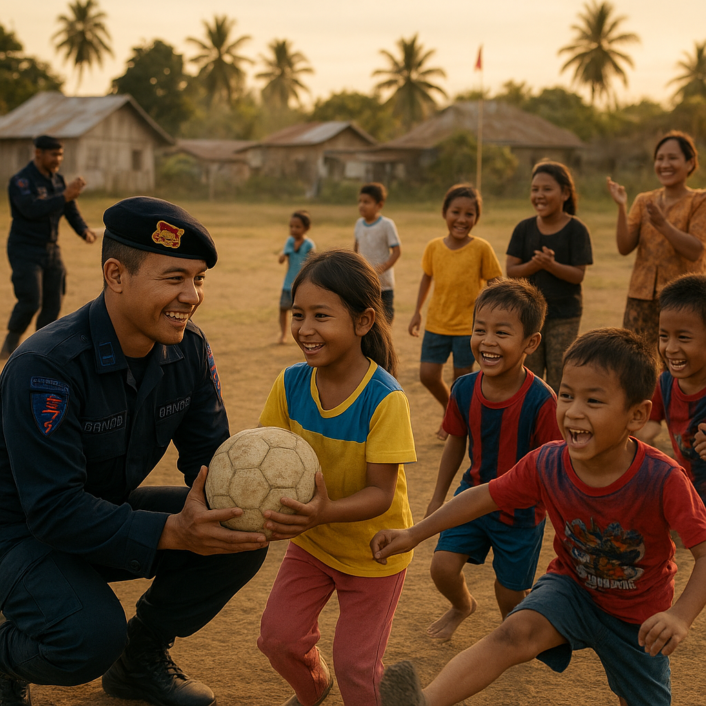 Bhayangkara's Heart in the Village: Police Mobile Brigade Teaches Football to Poso Children