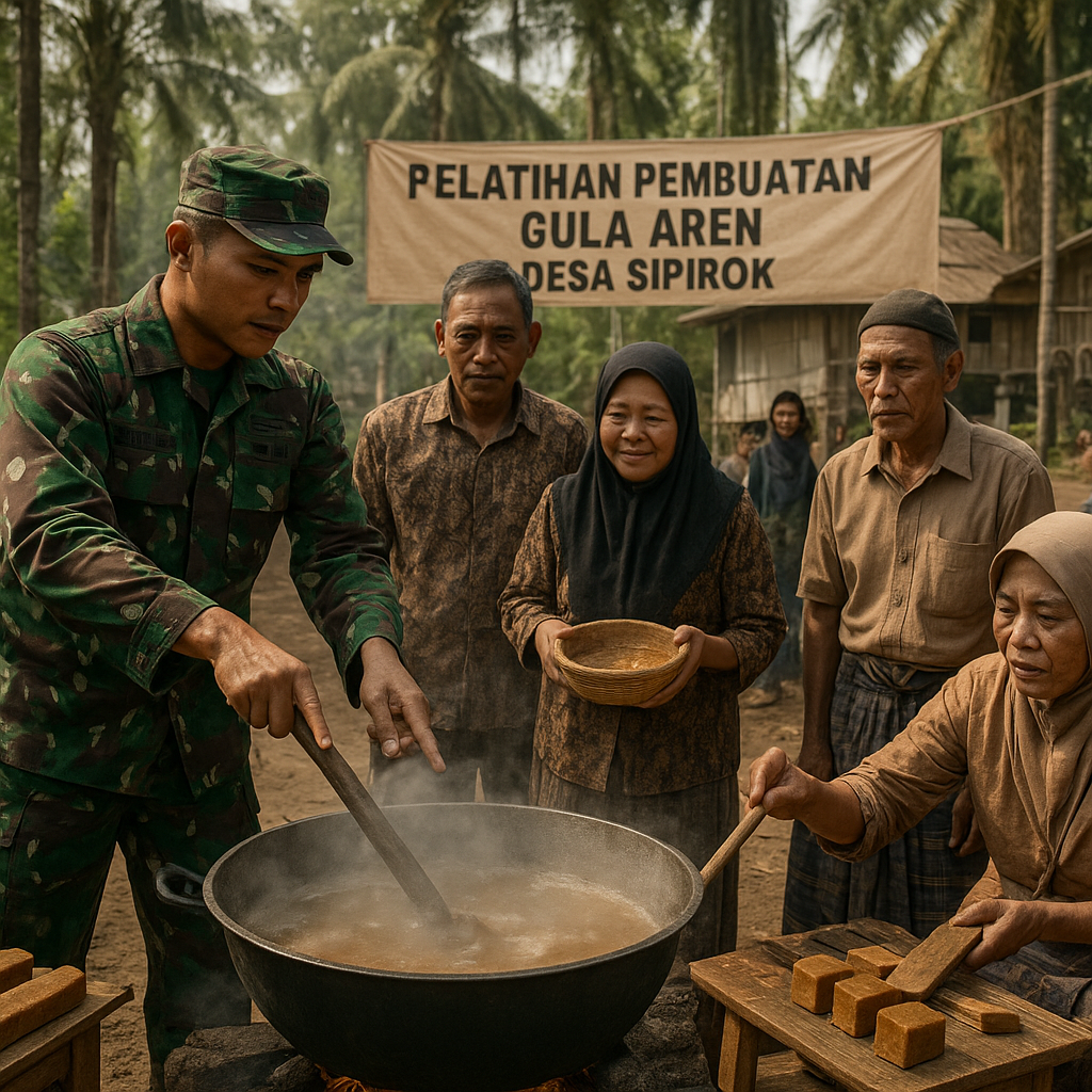 Kearifan Lokal dan Bela Negara: Pelatihan Pembuatan Gula Aren Bersama TNI di Sumatra