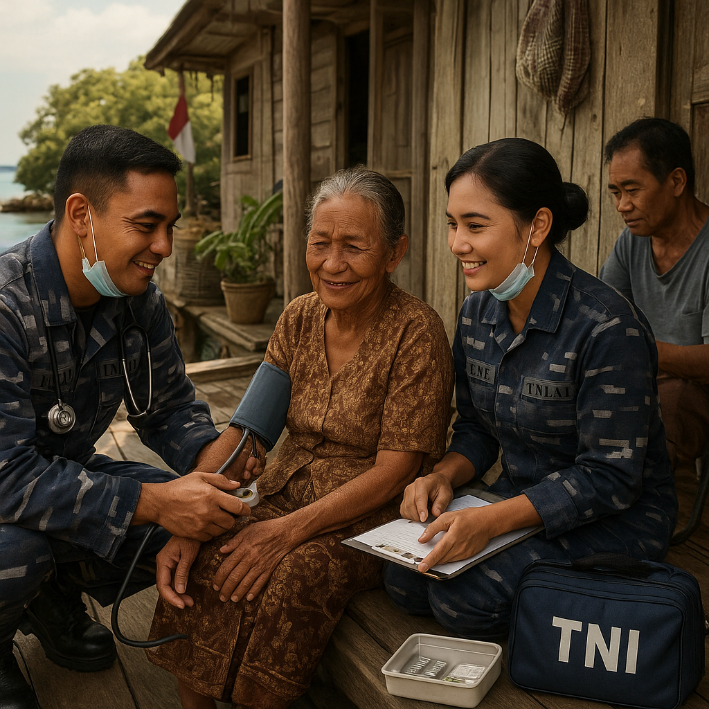 Dokter TNI Datangi Rumah Warga, Layani Lansia dan Penyandang Disabilitas di Pulau Terluar