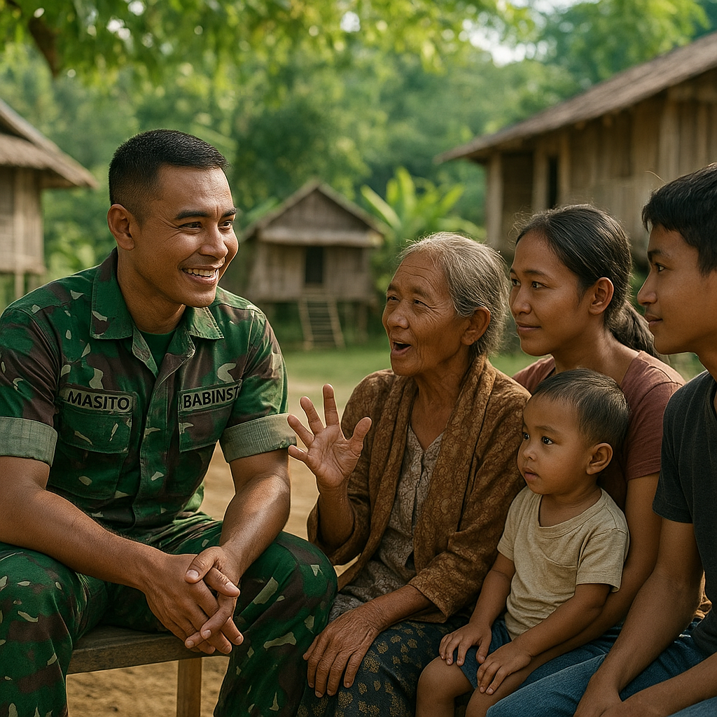 Tidak Hanya Jadi Aparat, Babinsa Desa Luso Hadir Sebagai Sahabat dan Pendengar Warga