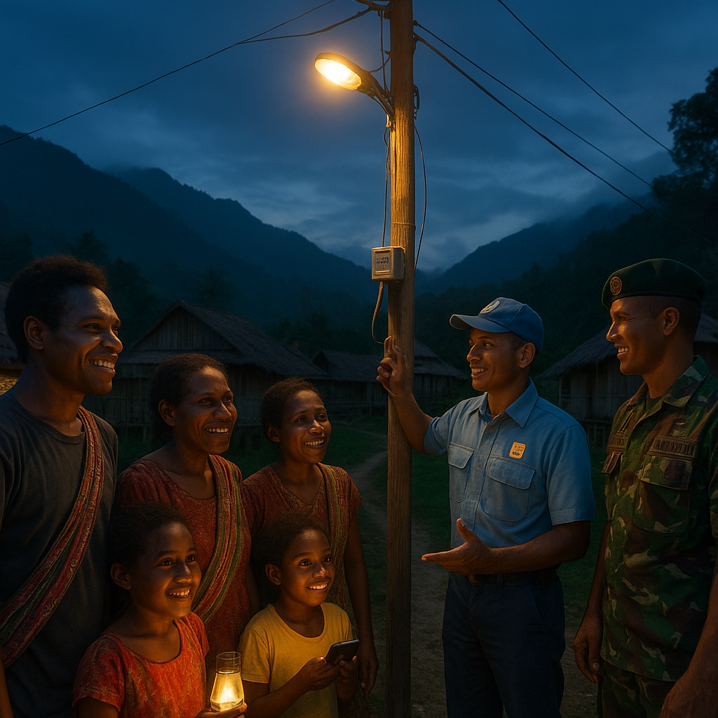Kilas Pelosok: Listrik Masuk Desa Terisolir di Pegunungan Bintang, Papua, Warga: "Akhirnya Bisa Lihat Malam yang Terang"