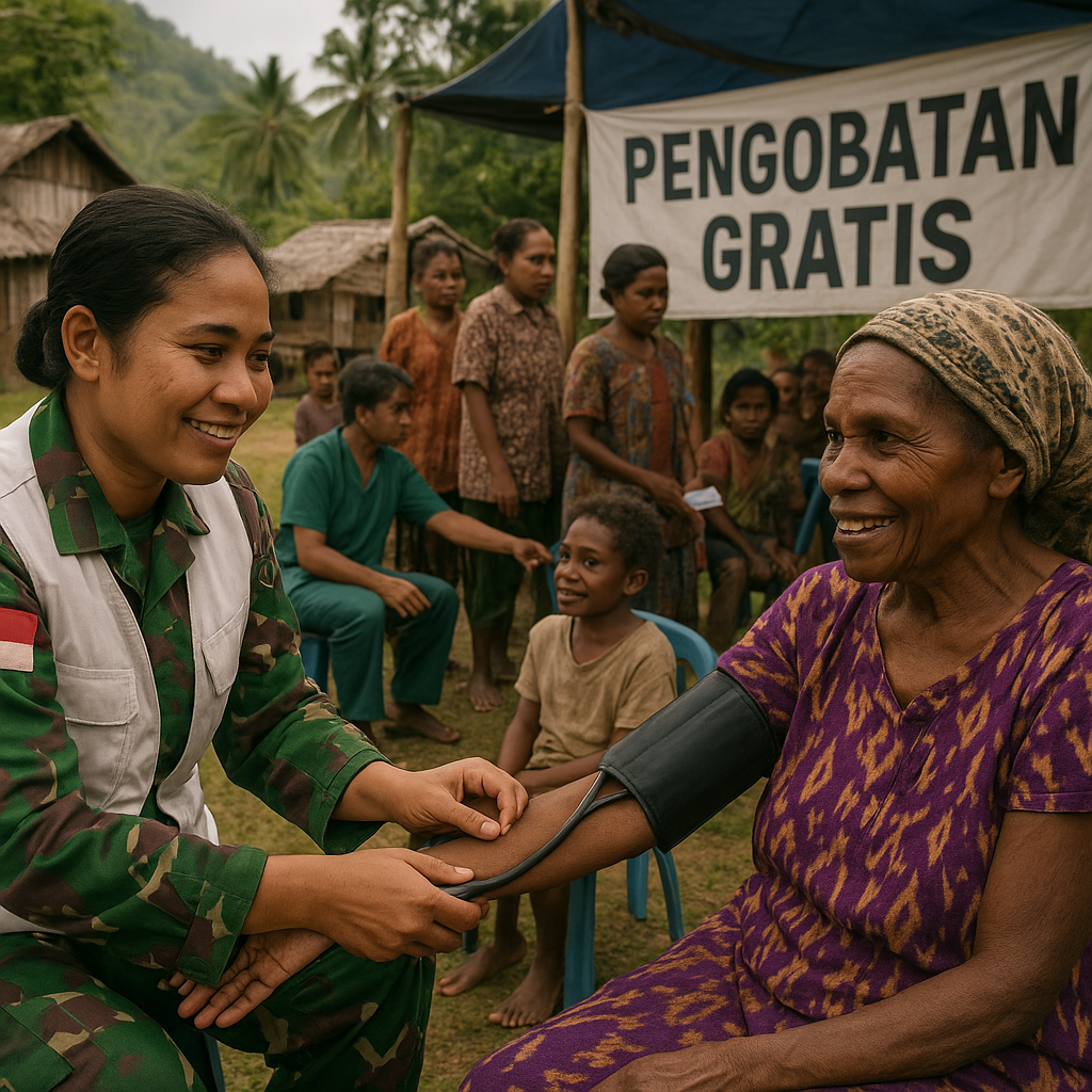 Bhakti TNI Kembali Gelar Pengobatan Gratis di Pelosok Papua