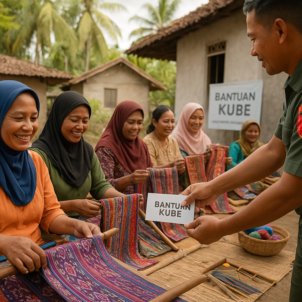Berkat KUBE, Kelompok Ibu-ibu di Desa Tertinggal Lombok Timur Kini Punya Usaha Tenun yang Menjanjikan