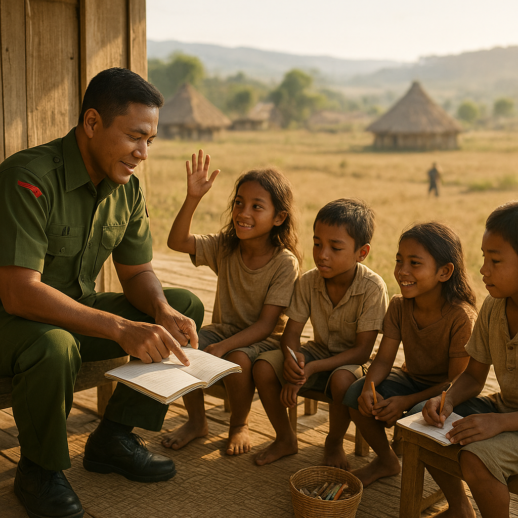 Cerita Babinsa di Sumba: Jadi Guru Dadakan untuk Anak-anak Petani