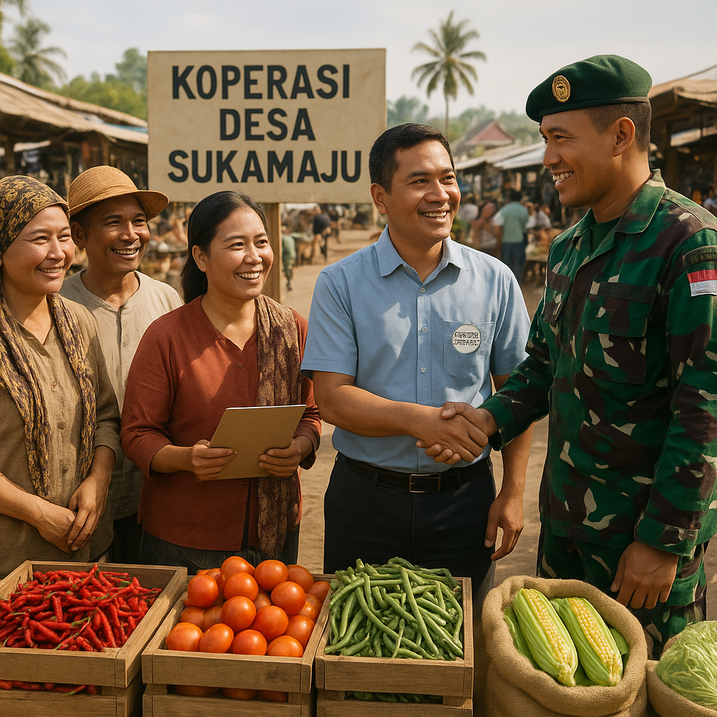 Dari Ladang ke Pasar: Koperasi Desa Gandeng TNI Bantu Pemasaran Hasil Bumi