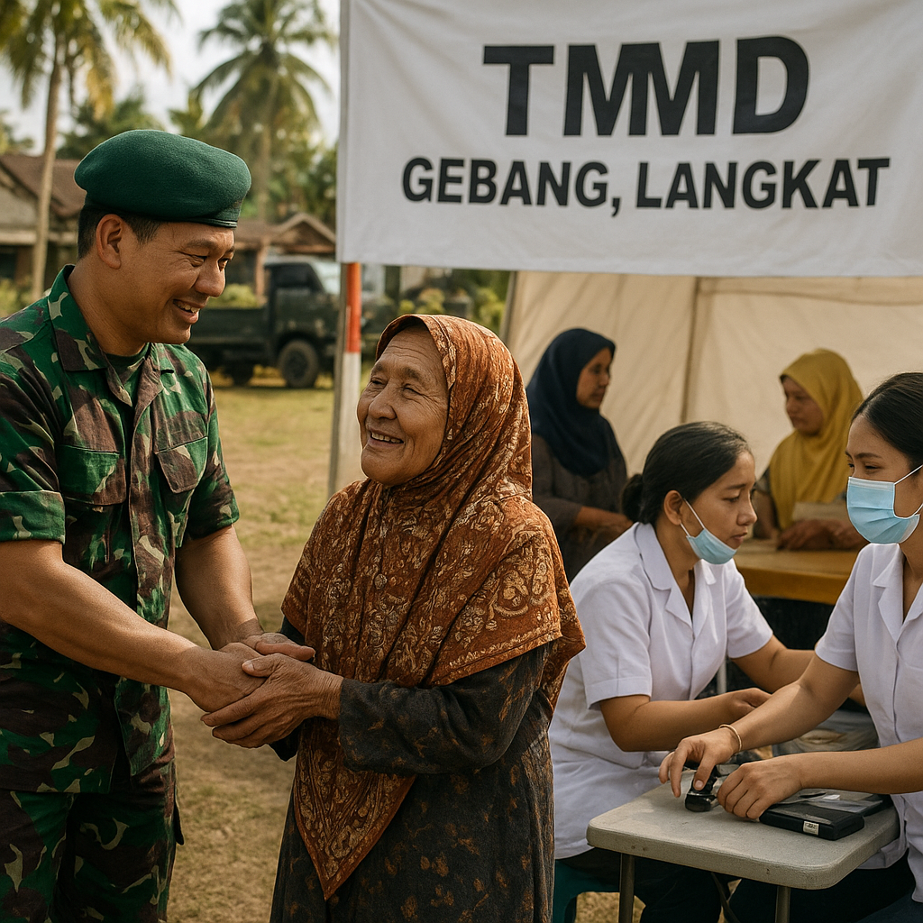 TMMD Gebang Sentuh Hati Lewat Sosial dan Kesehatan Warga