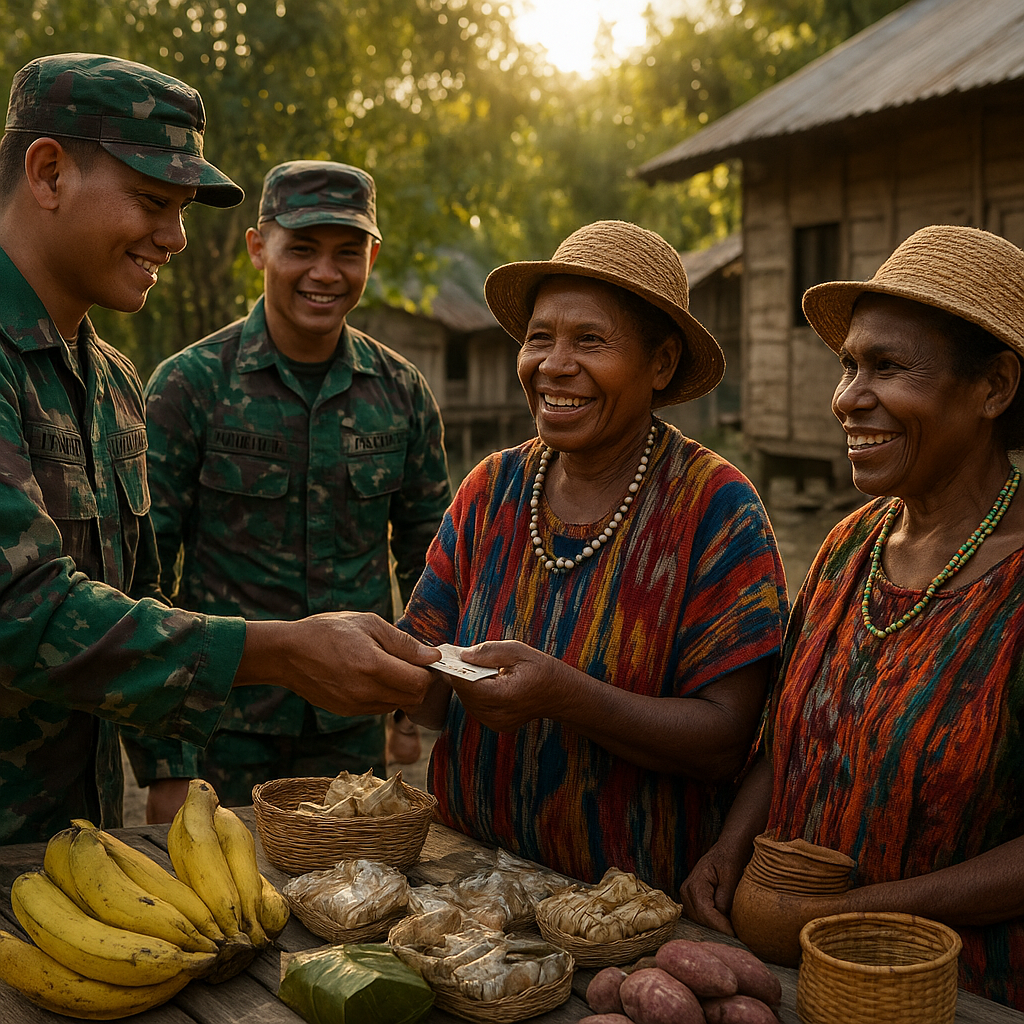 Marinir Borong Dagangan, Senyum Mama-Mama Papua Mengembang