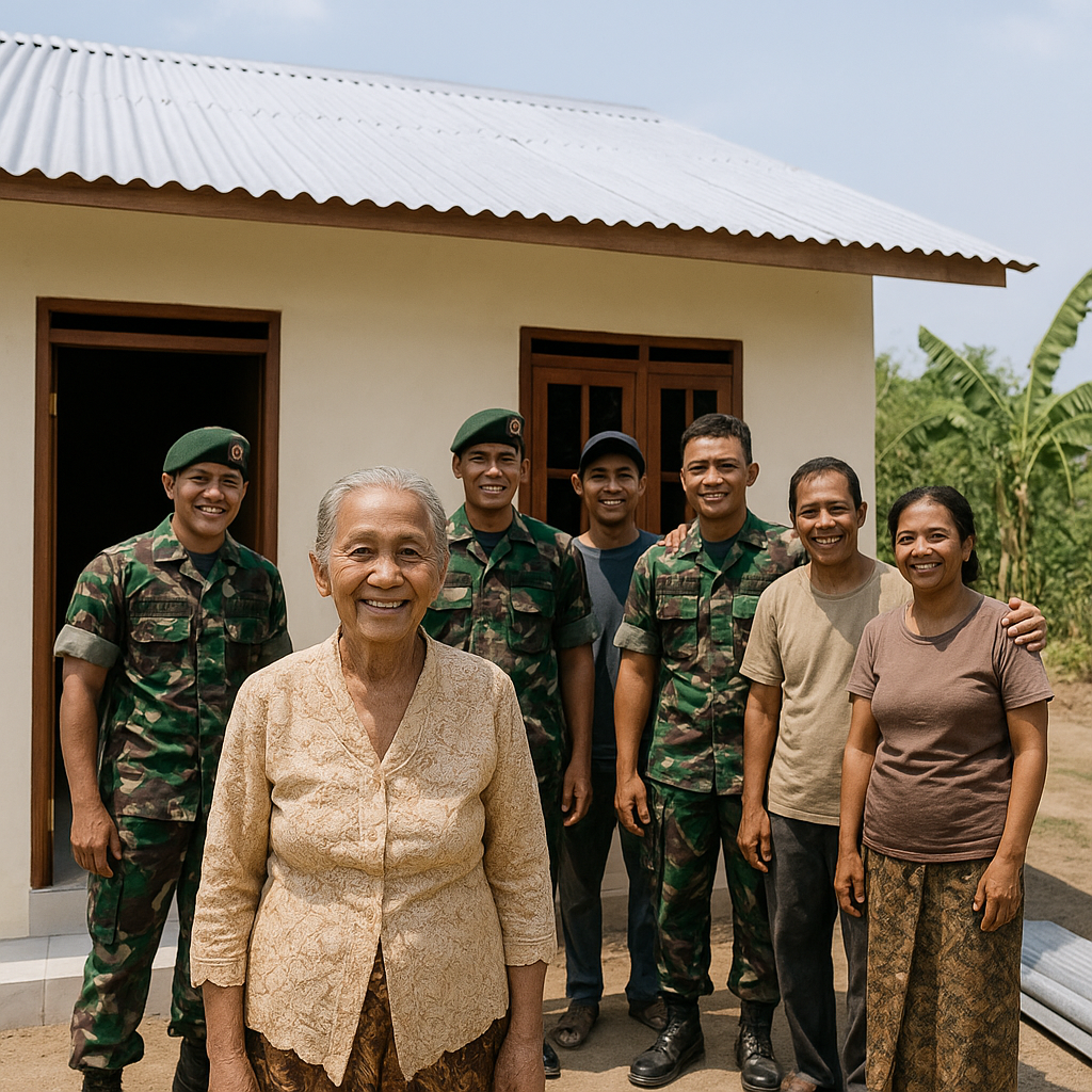 Program Bedah Rumah TNI: Rumah Ibu Tarsih di Desa Cibungur Kini Layak Huni dan Kering