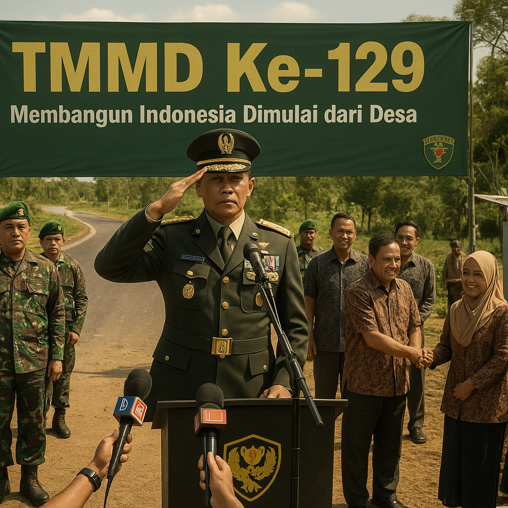 TMMD Ke-129 Rampung, Pangdam Ingatkan: Membangun Indonesia Dimulai dari Desa