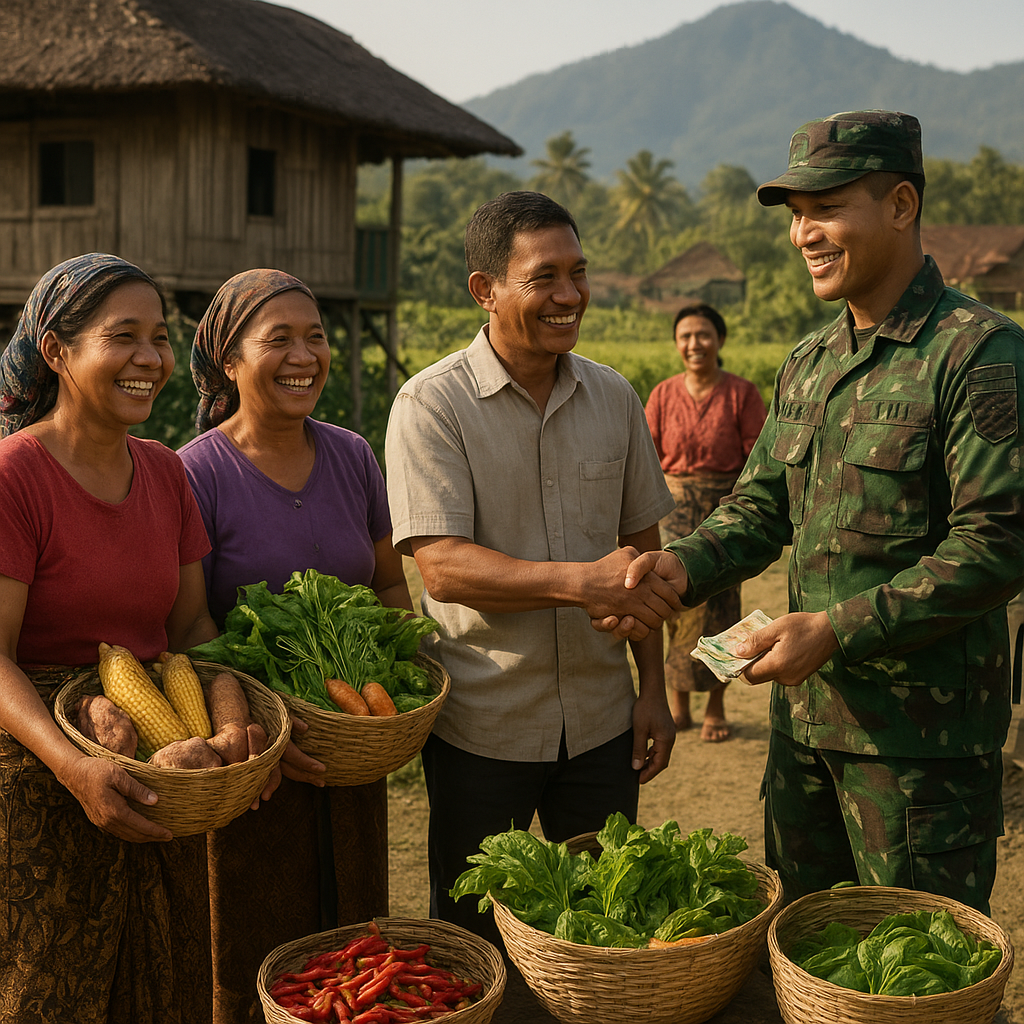 Dapur Ibu-Ibu Mbua Semringah, Prajurit TNI Datang Borong Hasil Panen