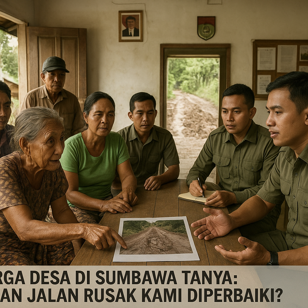 Warga Desa di Sumbawa Tanya: Kapan Jalan Rusak Kami Diperbaiki?