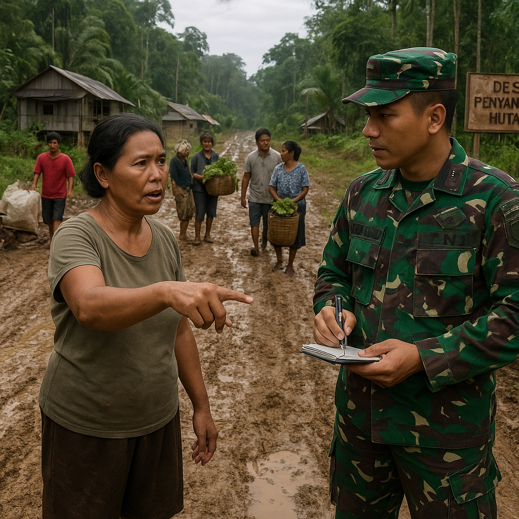 Warga Desa Penyangga Hutan di Jambi Keluhkan Akses Jalan Rusak, Babinsa Jadi Penghubung Aspirasi