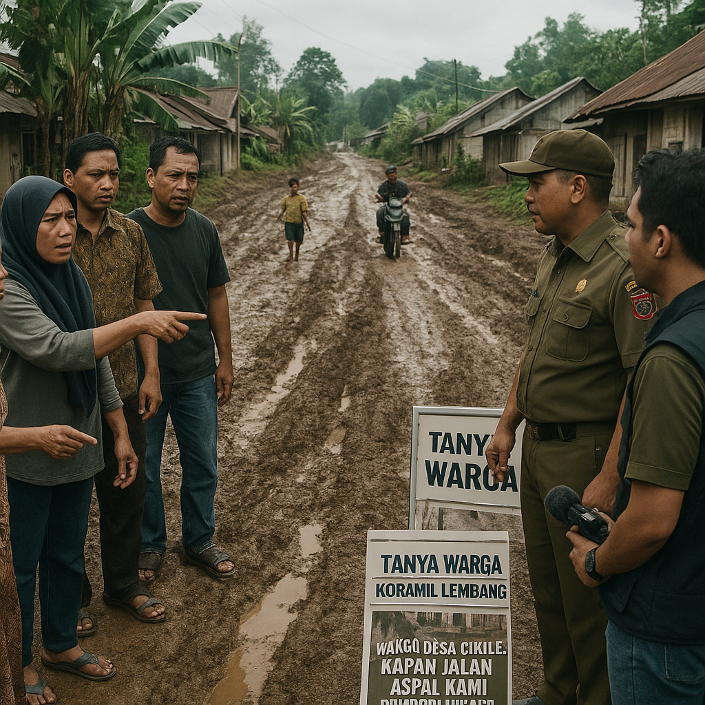 Warga Desa Cikole: Kapan Jalan Aspal Kami Diperbaiki?