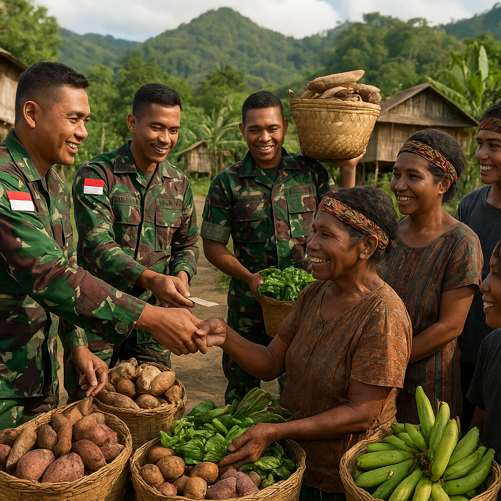 TNI Borong Hasil Tani Warga Papua, Wujud Kepedulian di Tanah Cenderawasih