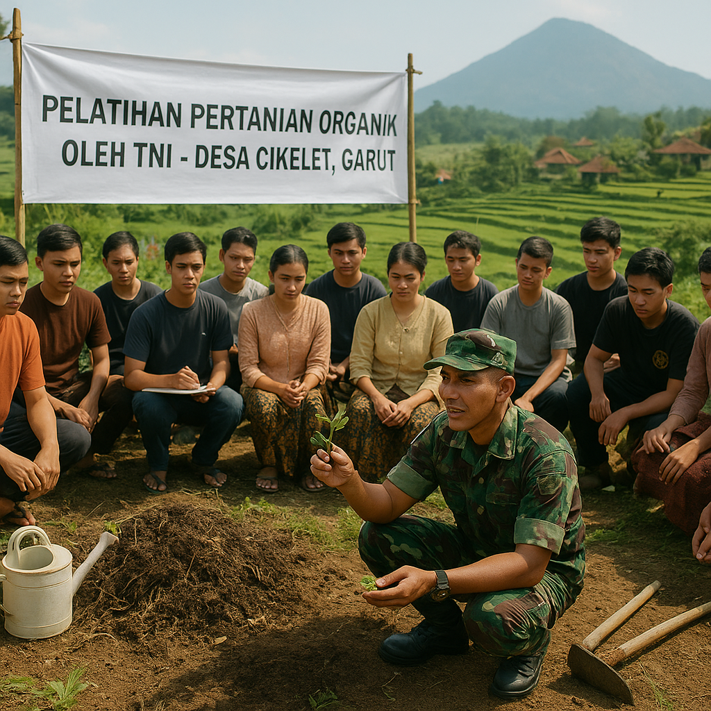 Pelatihan Pertanian Organik oleh TNI untuk Pemuda Desa di Garut