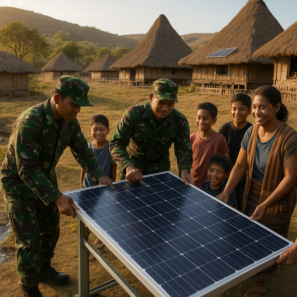Kilas Pelosok: Desa di NTT Kini Nikmati Listrik 24 Jam Berkat Program Teritorial TNI AD