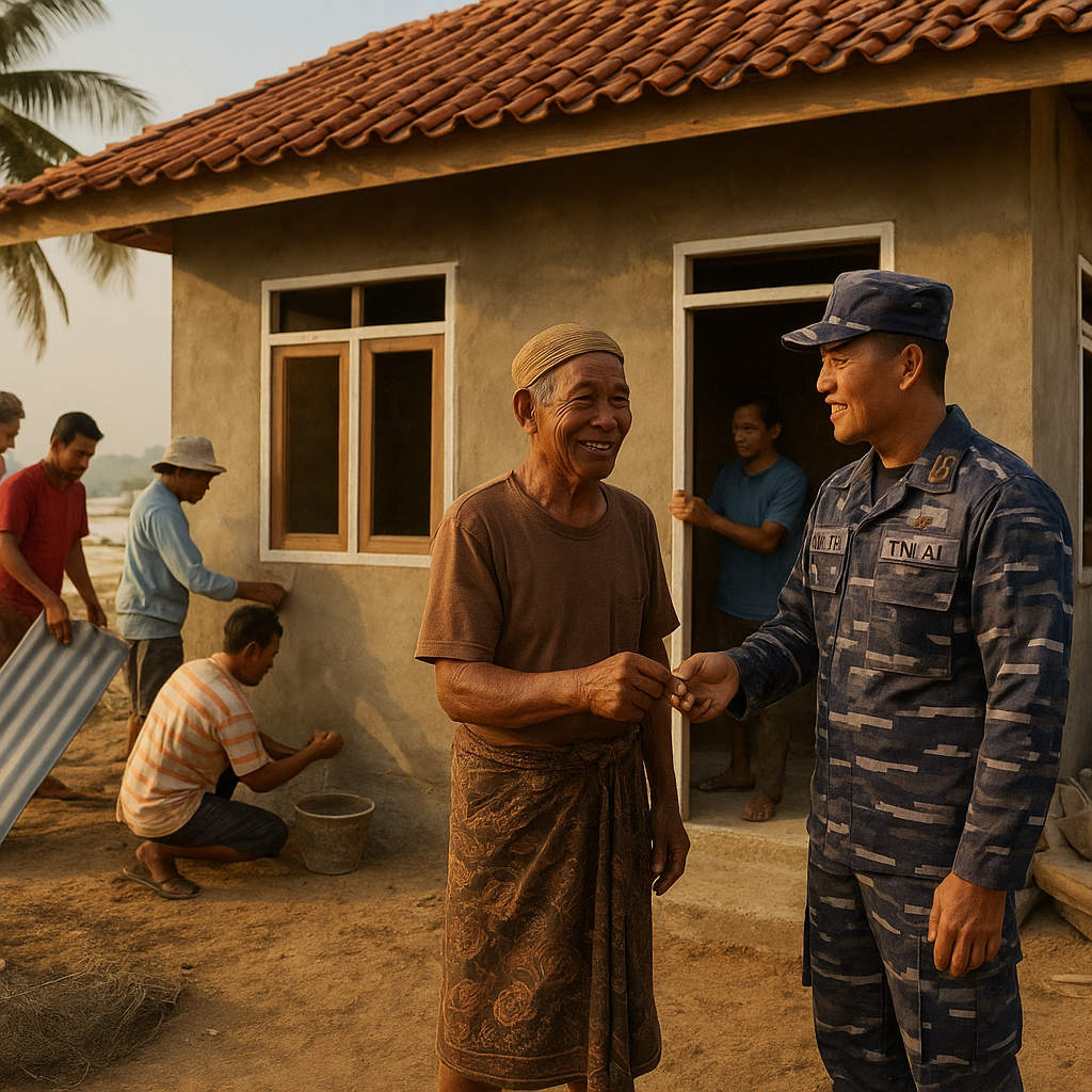 Program Bedah Rumah TNI AL di Pesisir Lampung, Rumah Nelayan Kini Layak Huni