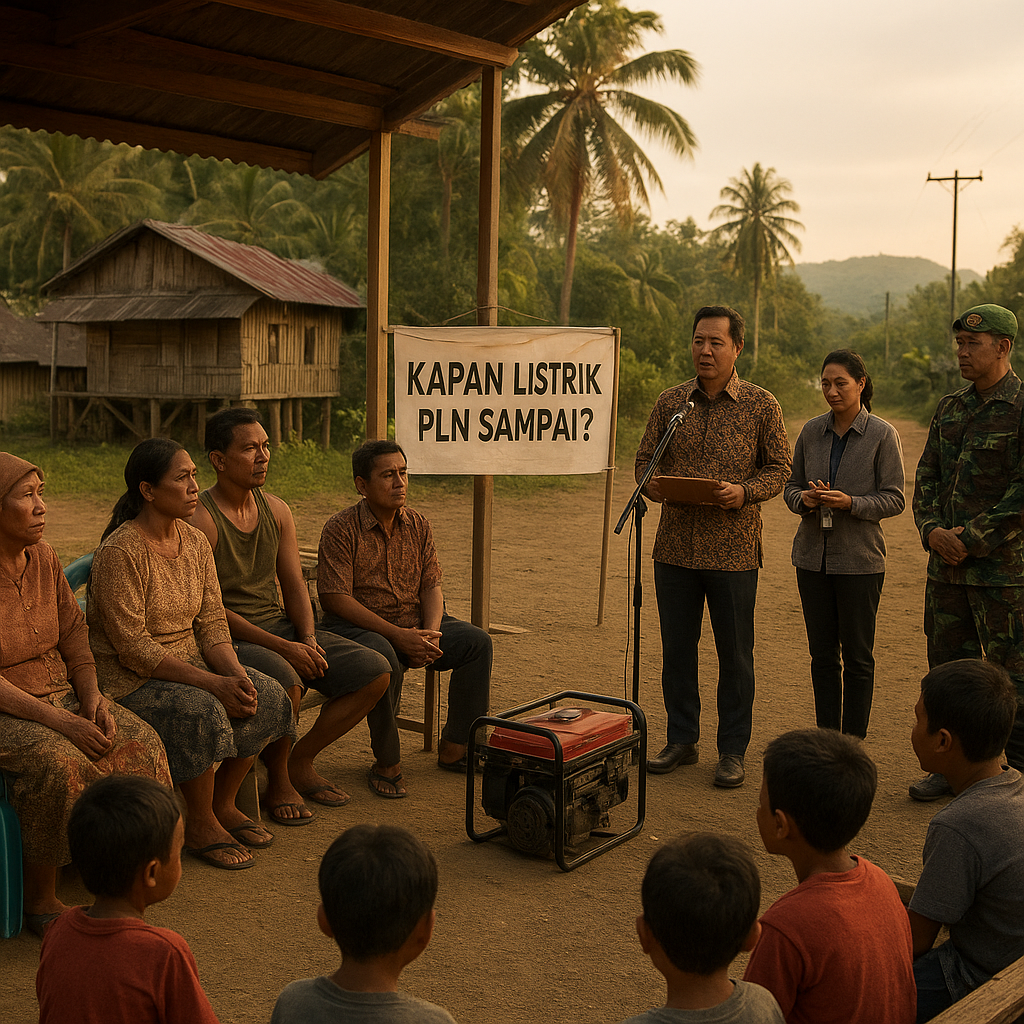 Warga Desa Terpencil di Halmahera Tanya: Kapan Listrik PLN Sampai ke Kampung Kami?