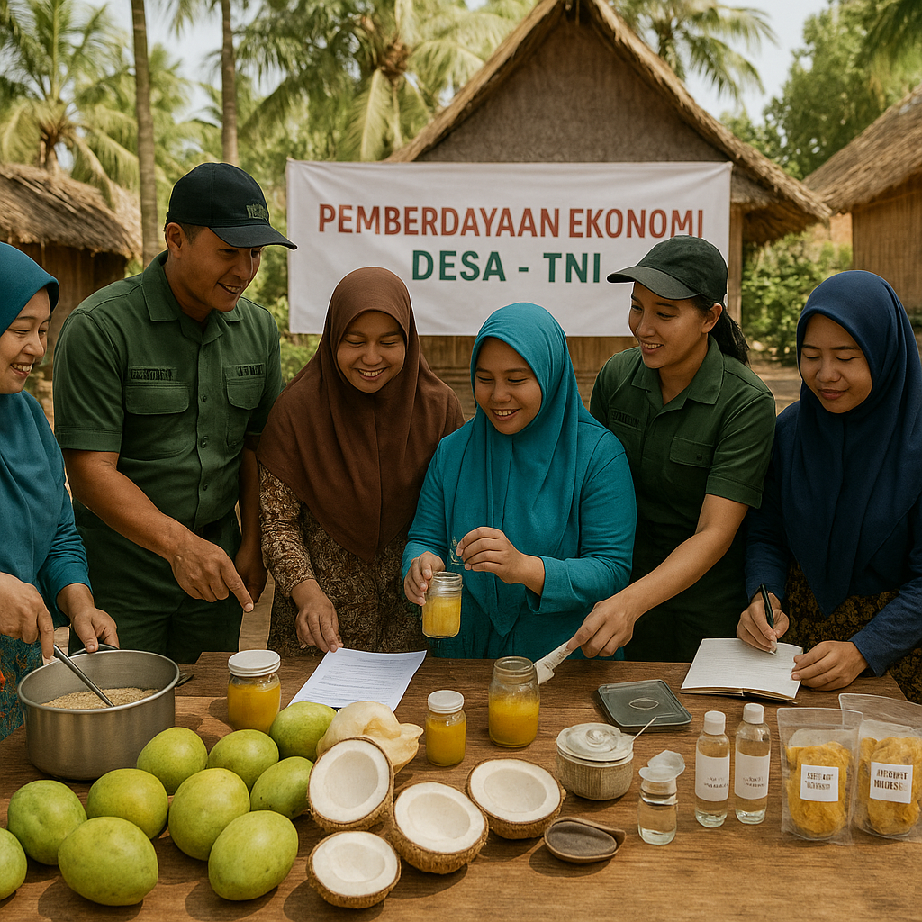 Kegiatan Kreatif TNI: Mengolah Hasil Kebun Jadi Produk Unggulan Desa di Lombok