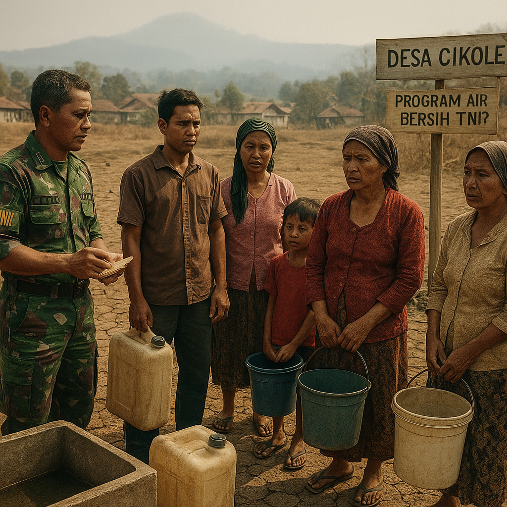 Warga Desa Cikole Bertanya: Kapan Program Air Bersih TNI Sampai ke Kampung Kami?