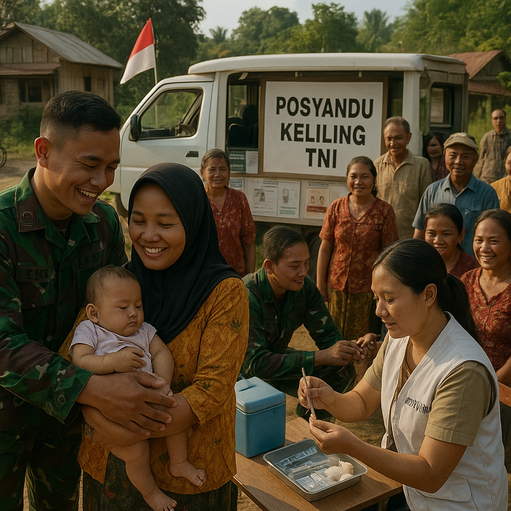 Posyandu Keliling TNI di Perbatasan Kalimantan Utara, Warga Senang Dapat Layanan Kesehatan