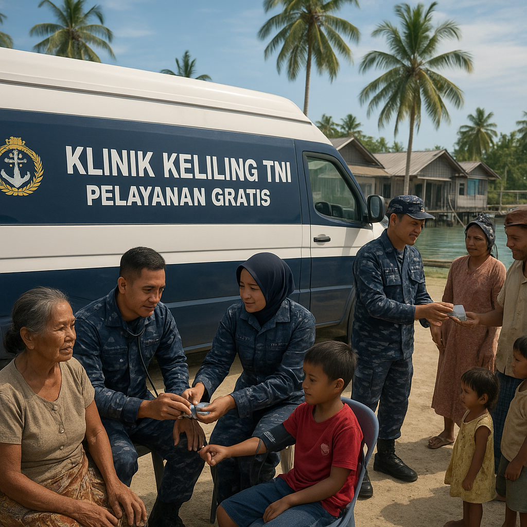 Klinik Keliling TNI di Pulau Marore, Warga Pulau Terluar Bisa Berobat Gratis
