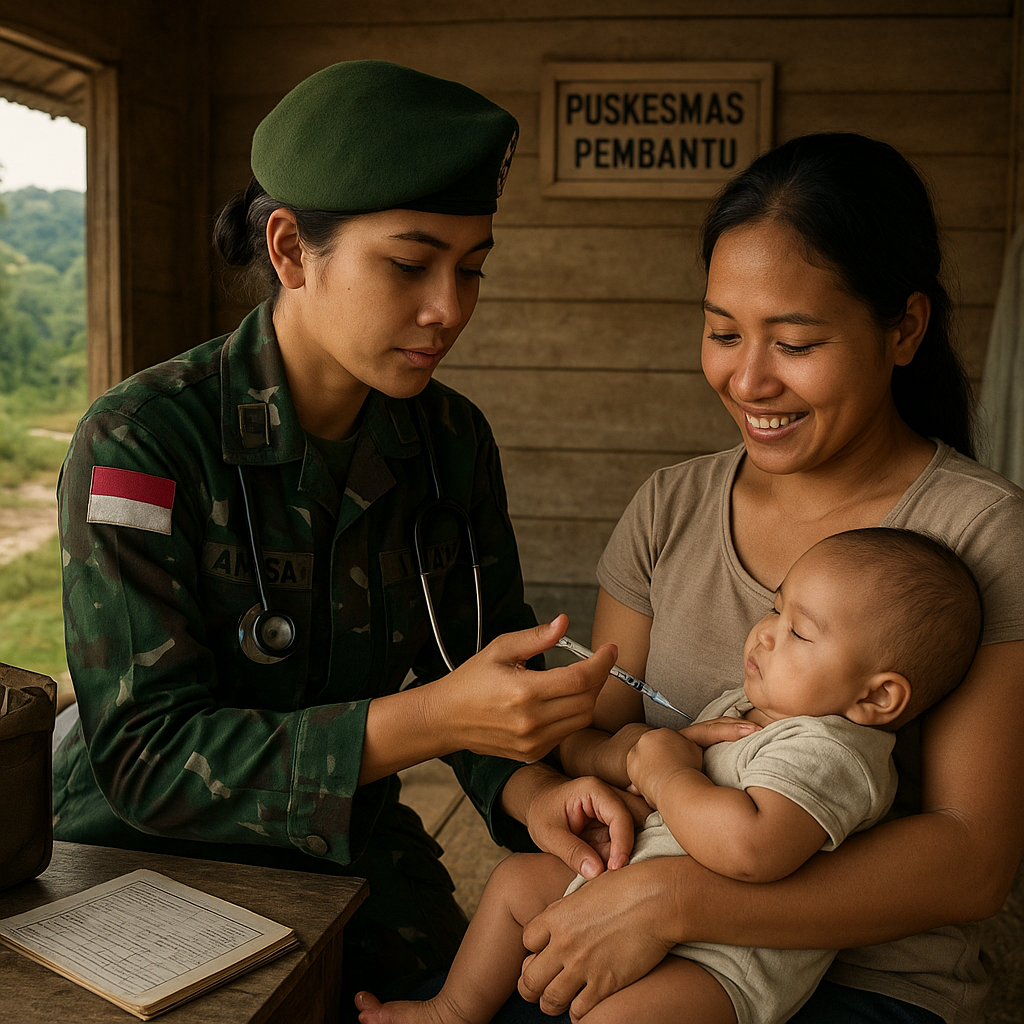 Kisah Dokter TNI di Puskesmas Pembantu Pedalaman Kalimantan: Berjalan 3 Jam untuk Imunisasi Satu Bayi