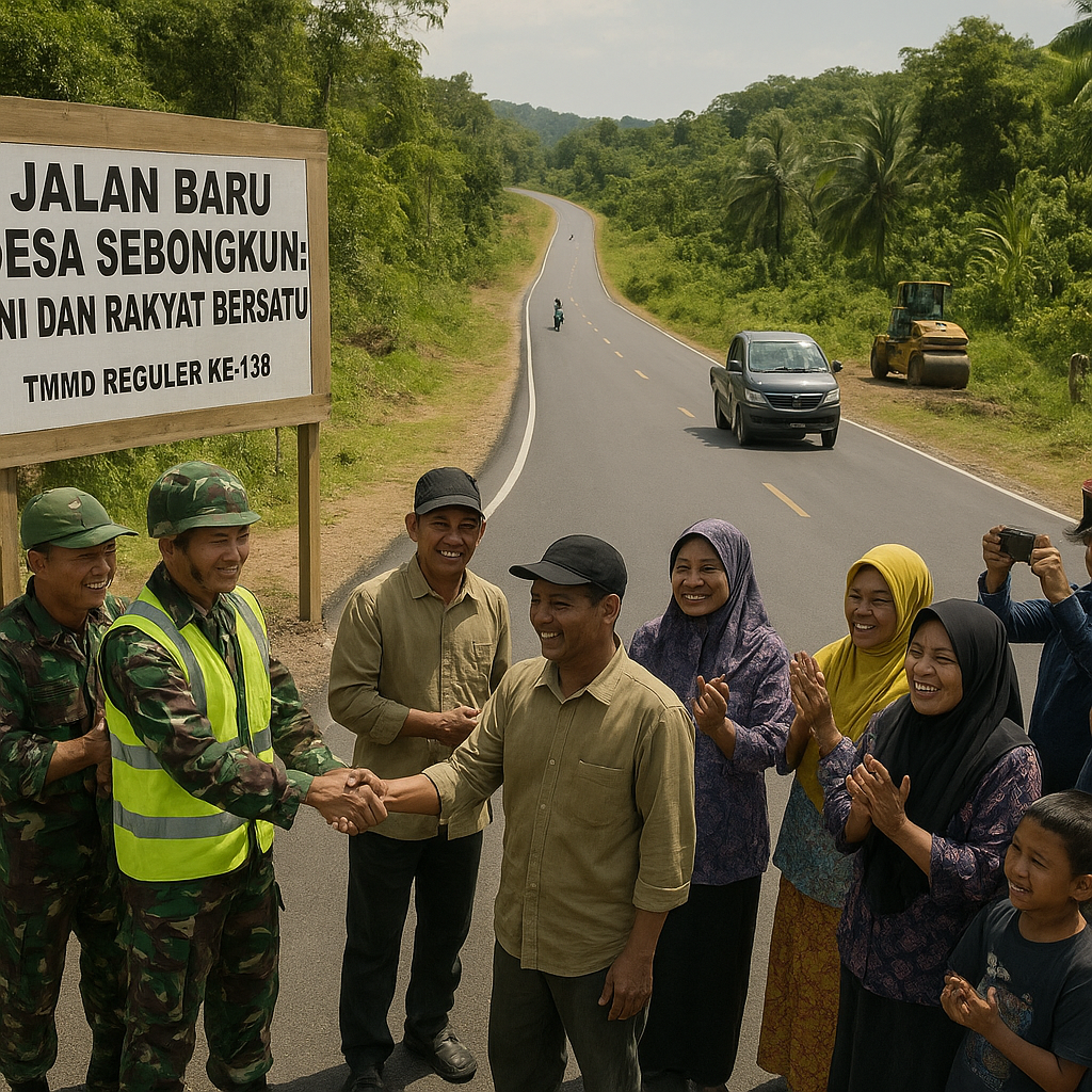Jalan Baru Desa Sebongkuh: TNI dan Rakyat Bersatu
